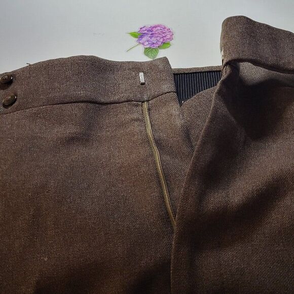 Haggar, Expand-O-Matic, Some Wear, Wool, Brown Pants, Size 36x31 - Picture 5 of 9